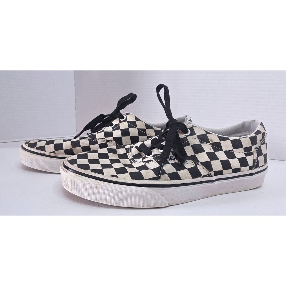 Vans Era Checkerboard Black White Low Top Lace Up Skate Shoes Womens 8.0